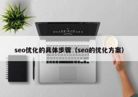 seo优化的具体步骤（seo的优化方案）