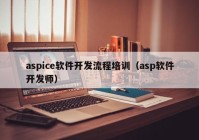 aspice软件开发流程培训（asp软件开发师）