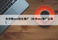 长沙做seo优化推广（长沙seo推广公司）