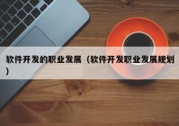 软件开发的职业发展（软件开发职业发展规划）