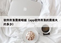 软件开发费用明细（app软件开发的费用大约多少）