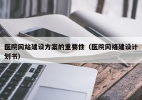 医院网站建设方案的重要性（医院网络建设计划书）