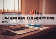 上海小程序开发最好（上海小程序开发公司哪家好?）