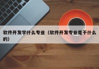 软件开发学什么专业（软件开发专业是干什么的）