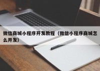 微信商城小程序开发教程（微信小程序商城怎么开发）